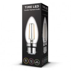 TIME LED CANDLE 2W B22 NON DIM WW