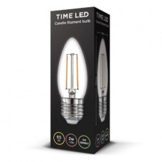 Time LED Candle 2W E27 Non Dimmable Warm White Bulb