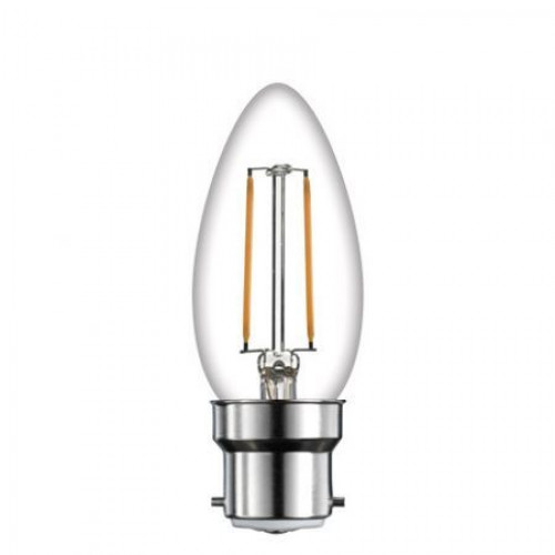 Time LED Candle 4W B22 Dimmable Warm White Bulb