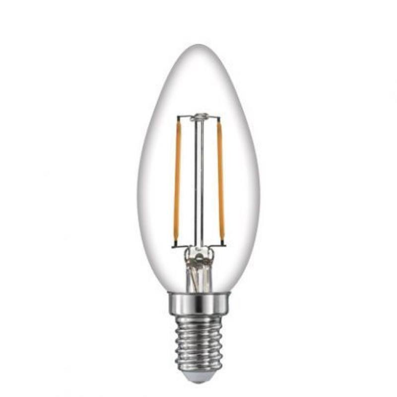 Time LED Candle 2W E14 Non Dimmable Warm White Bulb