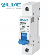 Live Electrical 1 Pole 6-63Amps C Curve 10KA MCB