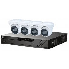 QVIS Eagle AHD CCTV Kit - 8 Channel 1TB Recorder with 4x 8MP Fixed Turret Cameras (White)