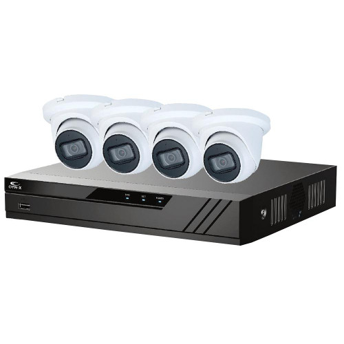 QVIS Eagle AHD CCTV Kit - 8 Channel 1TB Recorder with 4x 8MP Fixed Turret Cameras (White)