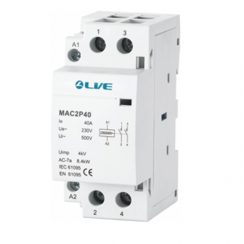 Live Electrical 4 Pole 40A AC Contactor 