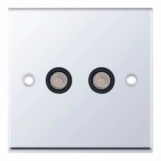 Selectric 7MPRO-534 2 Gang TV/FM ﻿Coaxial/Aerial Socket