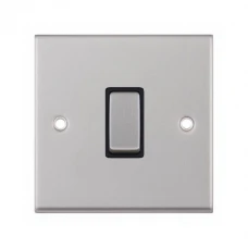 Selectric 7MPRO-207 Satin Chrome 1 Gang 10A Intermediate Switch with Black Insert