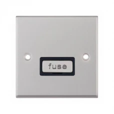 Selectric 7MPRO-227 Satin Chrome 13A Fused Connection Unit with Black Insert