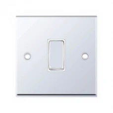 Selectric 7MPRO-307 Polished Chrome 1 Gang 10A Intermediate Switch with White Insert