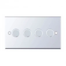 Selectric 7M-Pro Polished Chrome 4 Gang 400W 2 Way Dimmer Switch