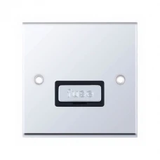 Selectric 7MPRO-527 Polished Chrome 13A Fused Connection Unit with Black Insert