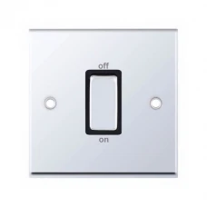 Selectric 7M-Pro Polished Chrome 1 Gang 45A DP Switch with Black Insert
