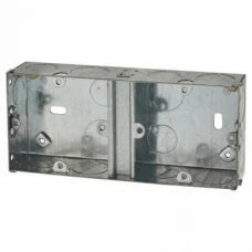 APPLEBY DUAL FLUSH METAL BACK BOX 1 PLUS 1 GANG 25MM