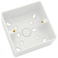 Univolt 1 Gang 32mm PVC LSF Round Cornered Surface Box