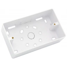 Univolt 2 Gang 32mm PVC LSF Round Cornered Surface Box