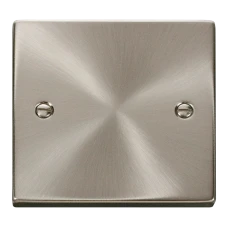 1G BLANK PLATE SATIN CHROME