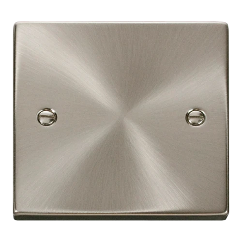 1G BLANK PLATE SATIN CHROME