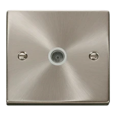 1G COAXIAL TV SOCKET O/LET WHITE INSERT