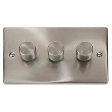 3G 2W 400W PUSH DIMMER SWITCH SATIN CHRO