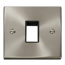1G PLATE SATIN CHROME BLACK INSERT