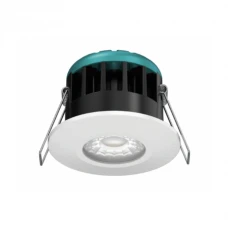 QVIS Lighting SFR-WS-QC Trident All-In-One Dimmable Fixed Wattage & 4 CCT LED Fire Rated Downlight With 3 x Magnetic Bezel