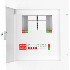 Live Electrical TPN04-125S 125 Amp 4 Way TPN Distribution Board with SPD