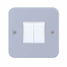 Selectric Metal Clad 2 Gang 10A 2 Way Switch