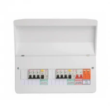 Fusebox F210PMXA 18 Module 10 Way Populated + 100A Switch, 2x80A Type A 30mA RCD & T2 SPD & 6xMCB's