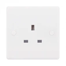 Selectric Smooth 1 Gang 13A Unswitched Socket