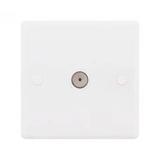 Selectric Smooth 1 Gang TV Socket