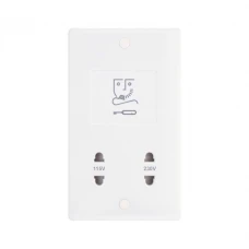 Selectric Smooth 2 Gang 115/230V Dual Voltage Shaver Socket