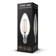 Time LED Candle 2W E14 Non Dimmable Warm White Bulb
