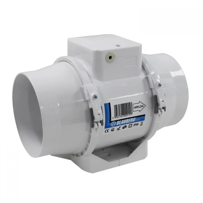 Blauberg 100mm In-Line Fan Standard TURBO-E-100