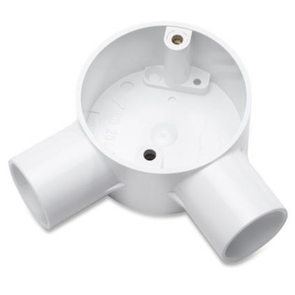 Univolt 2-Way Angle Box PVC 20mm White