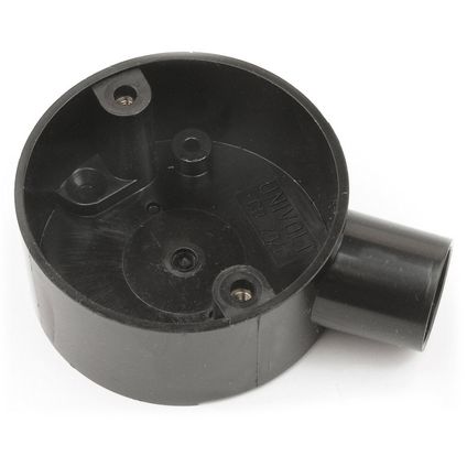 Univolt 1-Way Terminal Box PVC 25mm Black