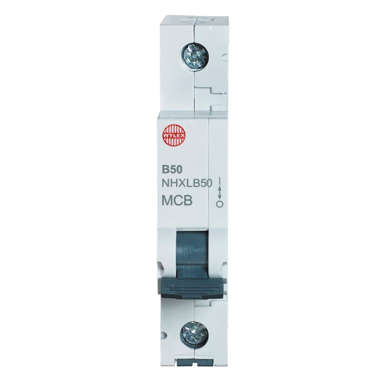 Wylex NHXLB50 50A, 6kA Single Pole Type B MCB