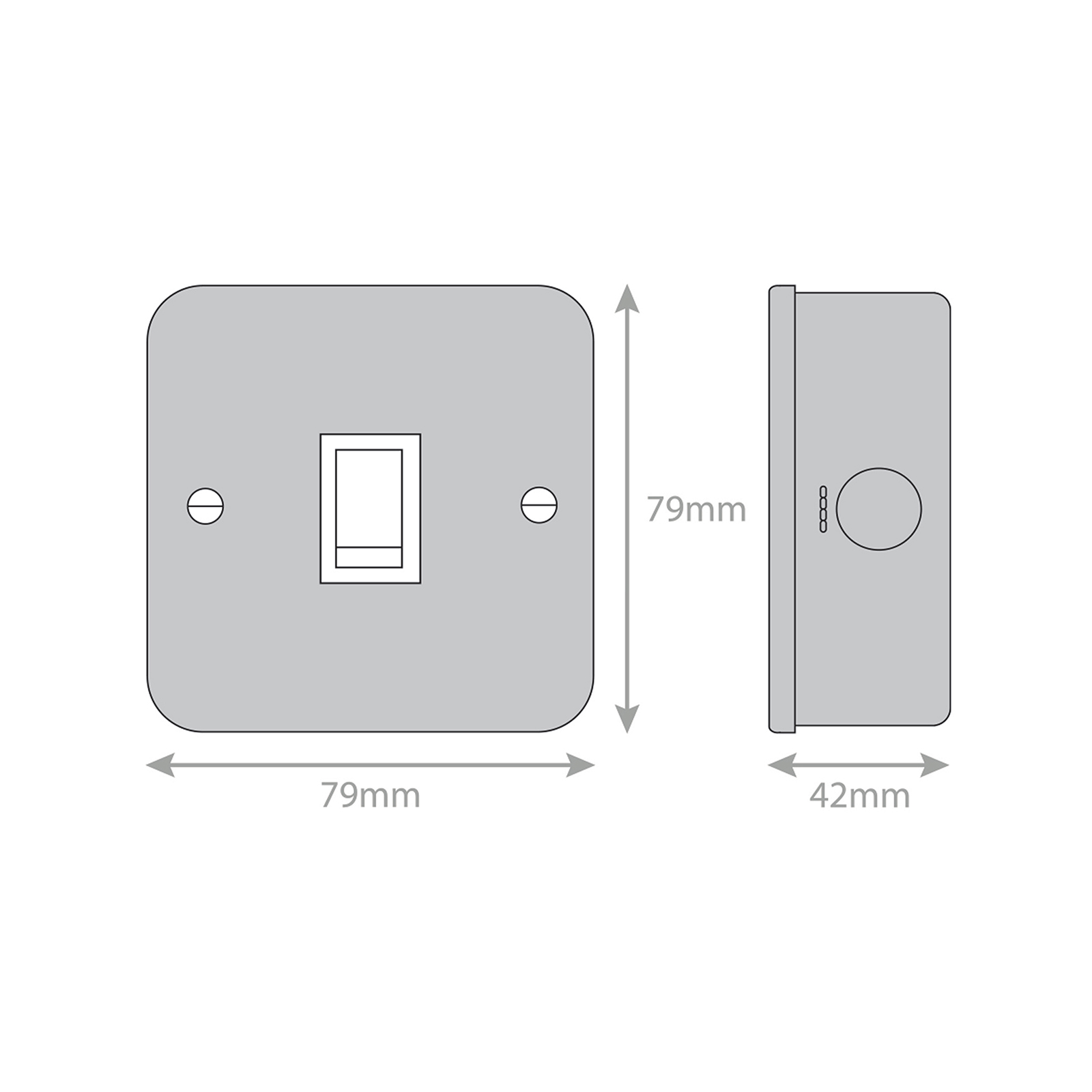 Selectric Metal Clad 1 Gang 10A 2 Way Switch