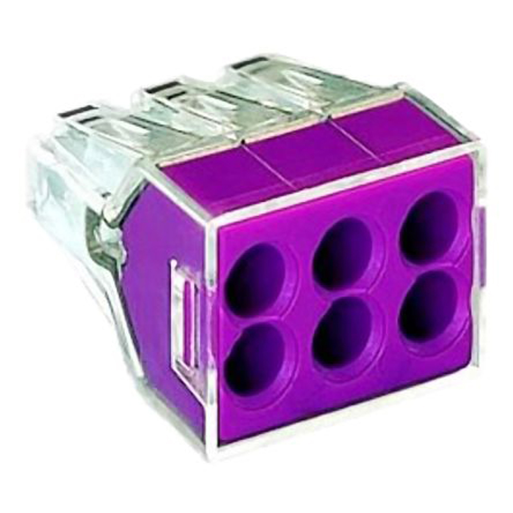 Wago 6-Way Push Wire Connector for Junction Boxes (x50)
