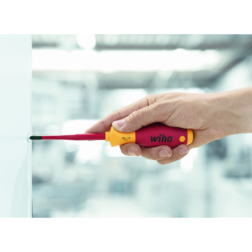 Wiha SoftFinish® slimFix Slotted Screwdriver 4.5X100MM