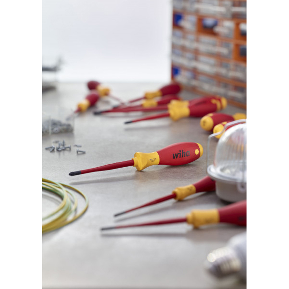 Wiha SoftFinish® slimFix Slotted Screwdriver 4.5X100MM
