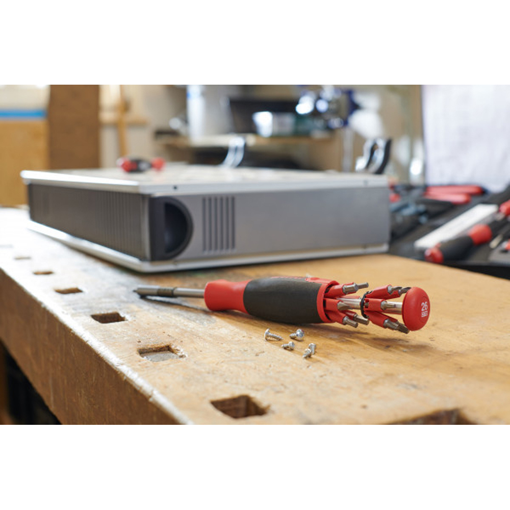 Wiha Screwdriver with Bit Magazine LiftUp 26one®