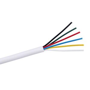 6 CORE ALARM CABLE WHITE 100M