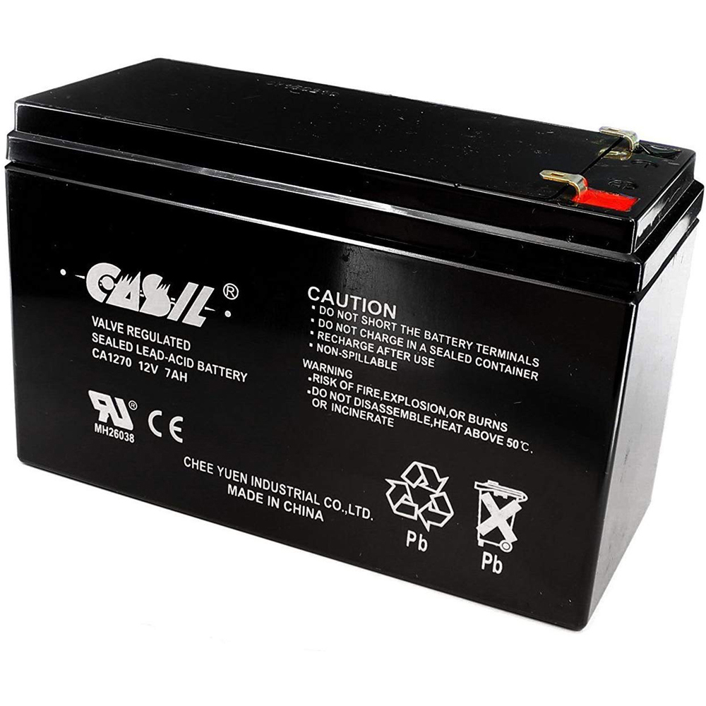 Casil 12v 7Ah Sealed Lead Acid Battery - Flame Retardant (CA1270-V0)