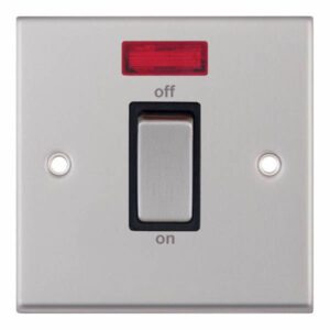Selectric 7MPRO-217 Satin Chrome 1 Gang 45A DP Switch with Neon and Black Insert