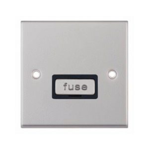 Selectric 7MPRO-227 Satin Chrome 13A Fused Connection Unit with Black Insert
