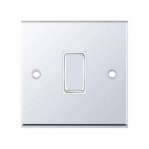 Selectric 7MPRO-307 Polished Chrome 1 Gang 10A Intermediate Switch with White Insert