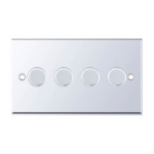 Selectric 7M-Pro Polished Chrome 4 Gang 400W 2 Way Dimmer Switch