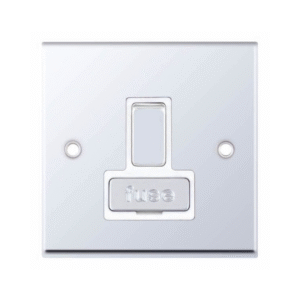 Selectric 7MPRO-328 Polished Chrome 13A DP Switched Fused Connection Unit with White Insert