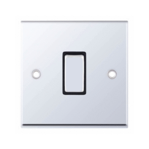 Selectric 7MPRO-501 Polished Chrome 1 Gang 10A 2 Way Switch with Black Insert