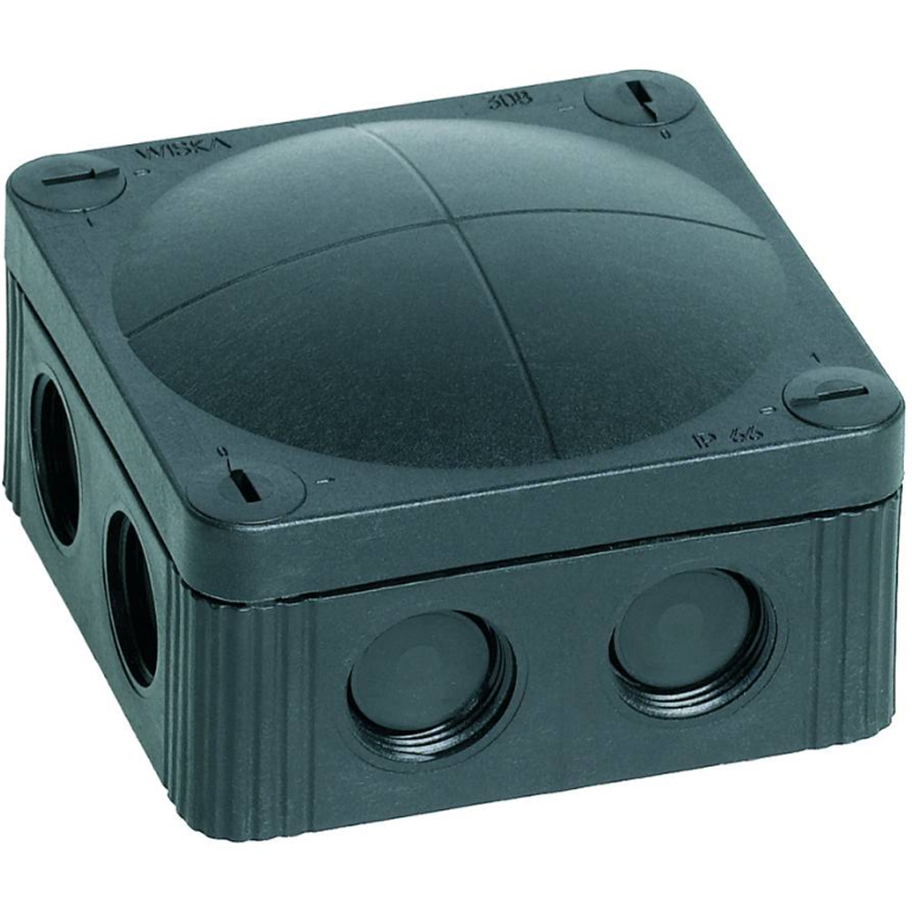 WISKA COMBI 85X85 IP66 BLACK JUNCTION BOX
