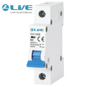 Live CA120B Single Pole MCB 6kA B Curve 20A